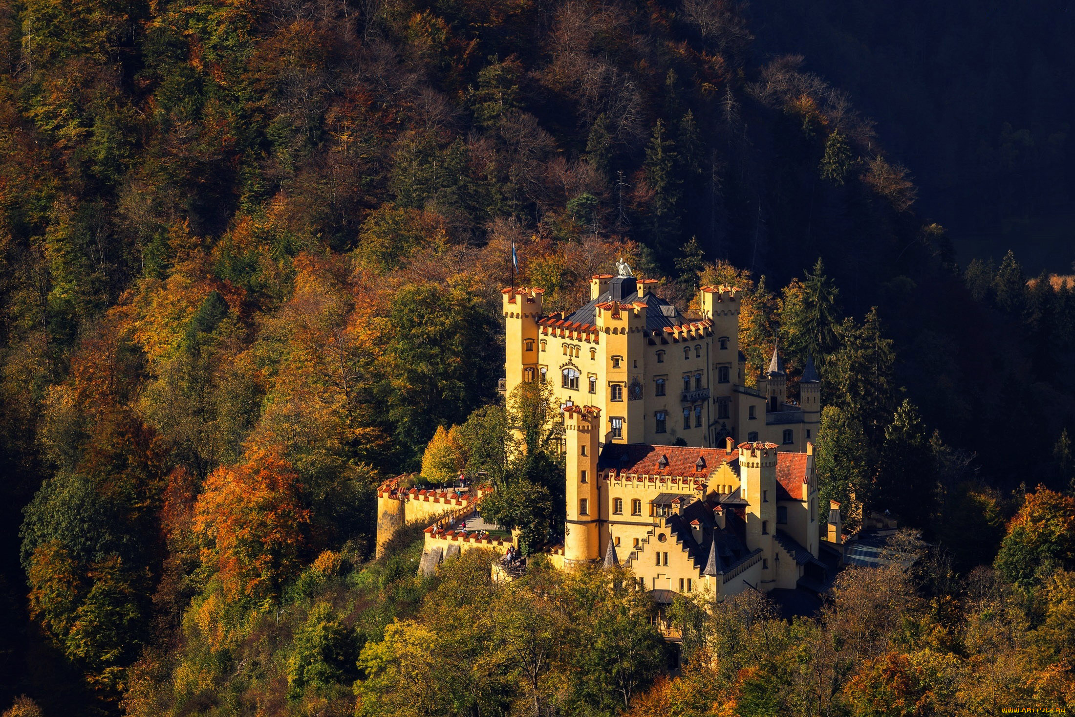 hohenschwangau castle, bavaria, germany, ,  , hohenschwangau, castle